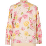 CJ Banks Floral Butterfly Silk Blend Button Down Cardigan Sweater Plus Size 1X Yellow Photo 1