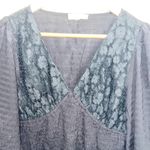 Prómesa Promesa Black Lace Long Sleeve Smocked Blouse Photo 1