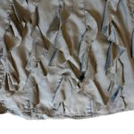 Garnet Hill  cascading ruffle skirt 100% silk GRAY SIZE 16 Photo 4