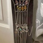 New crystal gemstones Silver tone Body Chain 1 piece Photo 0