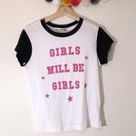 Wildfox NWT Girls Will Be Girls Graphic Tee Photo 0