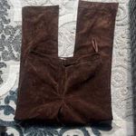Lord and Taylor 100% leather/suede semi flared pants Brown Size 4P Photo 0