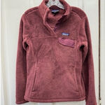 Patagonia re tool snap T maroon burgundy 1/4 snap fleece pullover women's small Photo 0