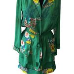 Alexis  Mint Floral Kimono and mini wrap skirt size xs Photo 2