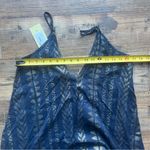 Elan  Women’s Navy Metallic Gold Arrow Print Balloon Bottom Maxi Dress Size Md Photo 1