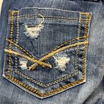 BKE Star Denim Flare Jeans Medium Wash Distressed Back Pockets Sz 29x31.5 Photo 8