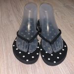 Old Navy  black with white polka dots woman’s thong sandals Photo 1