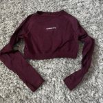 Alphalete Amplify Brown Cropped Long Sleeve Size Small Photo 0