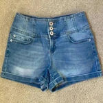 No Boundaries  light wash blue high rise shorts in size 9 Photo 0