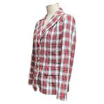 Tommy Hilfiger Vintage 90s Cotton Plaid Blazer Red Black Blue Yellow White 10 Photo 2