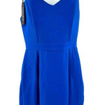 Naven New  Royal Blue Gold Braid Straps Sweetheart A Line Mini Dress‎ Size Medium Photo 0