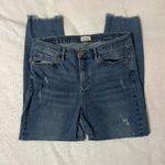 Nicole Miller (12) Soho High Rise Ankle Skinny Jeans Mid Wash Distressed Raw Hem Photo 9