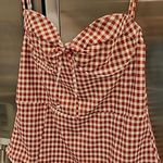 Reformation ๐๐ Cove One Piece Swimsuit ~ Darlin Check Red Gingham Print XL NWT Photo 5