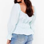 Nasty Gal Ruche Long Sleeve Crop Top Photo 2