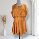 Free People One Fine Day Mini Dress in Yellow Combo sz M Photo 2