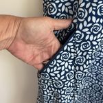 Bermuda Sands Navy & White Floral Dress Size M Blue Size M Photo 2
