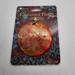 NWT Enchanted Planet Red & Gold Shell Pendant Photo 1