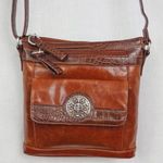 Giani Bernini Leather Croc Patterned Trim Crossbody Bag Photo 2