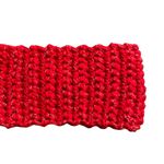 hand made red shimmer crochet headband Photo 2