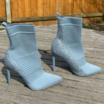 Steve Madden STEVE MADDENS Sock Bootie The Maxwell Blue Rhinestone size 8.5 Photo 0