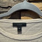 J.Crew  Tan 100% Merino Wool Crewneck Shoulder Zip Long Sleeve Sweater Size XS Photo 2
