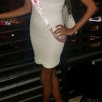 Bebe  off white body con dress Photo 0