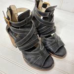 Freebird By Steven Black Claw Sz 7 Strappy Genuine Leather Boho Photo 8