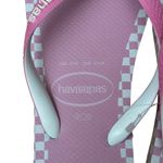 Havaianas  Sz 41 - 42 | US 9 10 Checkmate Gray Pink White Flip Flops Sandals Photo 3