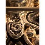 Premier Designs Vintage Silver Tone Pin Brooch Pendant Clear Rhinestones Circles Photo 4