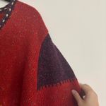 Plus size Venezia Jeans Red V neck Long Sleeve wool blend sweater Photo 2