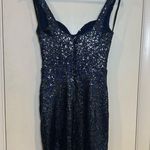 B Darlin B. Darlin Navy Sequin Sweatheart Homecoming Mini Dress. Size: 3/4. Photo 5