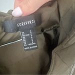 Forever 21 F21 Olive Quilted Puffer Jacket Photo 3