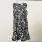 Diane Von Furstenberg  Jaelyn Sleeveless Flutter Dress Black White Photo 2