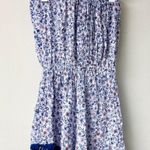 Poupette St. Barths Floral Print Strapless Short Romper Blue Women's Size XS Photo 1
