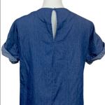 Old Navy Dress Blue Denim Chambray Tassel Embroidered Shift Women's Size Small Photo 7