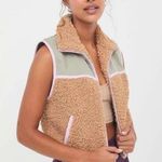 For Love & Lemons Pink Teddy Sherpa Vest Medium Photo 0