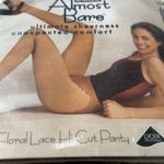 No Nonsense Almost Bare Floral Lace Pantyhose almost black Wm Sz A NEW Vintage Photo 2