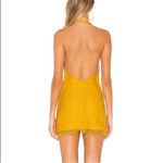superdown  Samara Gold Halter Mini Dress Size XS New With Tags Yellow Revolve Photo 2