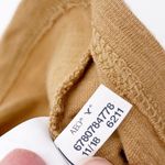 American Eagle  Women's Eyelet Crochet Ruffled Button Down Crop Top Tan Medium Photo 7