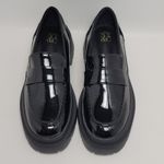 New York & Company Women's Penny Chunky Lug Sole Black Patent Leather Loafers 9 Photo 2
