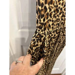 Anrabess Jumpsuit Sleeveless Animal‎ Print Stretch Pockets Drawstring Large NWT Black Photo 3