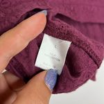 Kendall + Kylie Burgundy Crochet Embroidered Cropped Top Photo 4