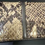 Brighton Snakeskin Embossed Leather Studded Bifold Card Wallet Photo 10