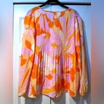 Flowy Tropical Print Blouse V Photo 4