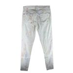 7 For All Mankind Womens Jeans Size 27 White Multicolored Tie Dye Skinny Leg Photo 1