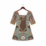 Farm Rio  Arm The World Aztec Print Mini Dress S Photo 2