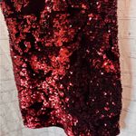 Salty Crushed Deep Red burgundy Sequin Mini Dress Photo 7