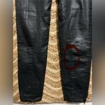 Madewell  Women's Coated Black Jeans,Faux Leather,Size 29 Photo 2