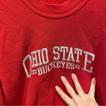 Jerzees Vintage 80s-90s red Ohio State Buckeyes embroidered logo sweatshirt Photo 4