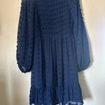 JODIFL  Women’s Navy Blue Short Dress Sz Medium Long Sleeve Photo 8